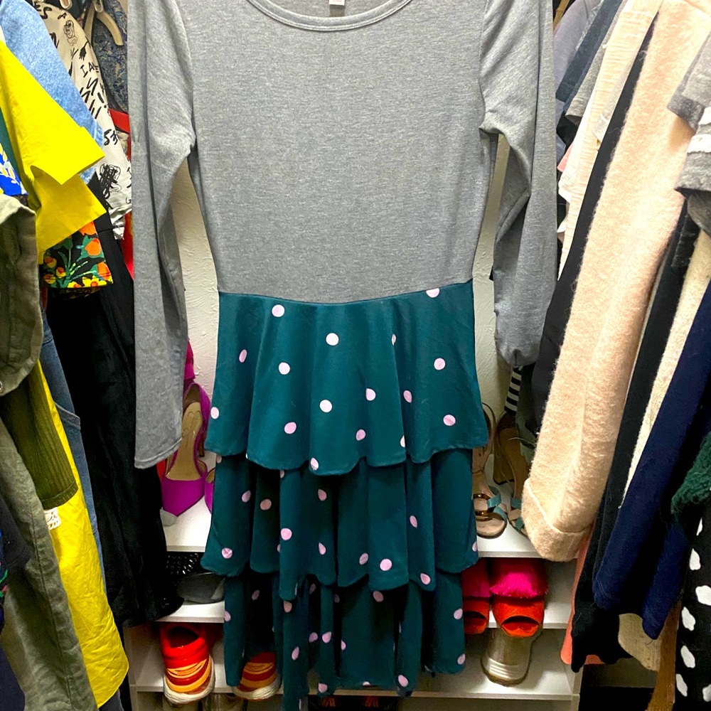 LulaRoe Georgia Dress Like New polka dots